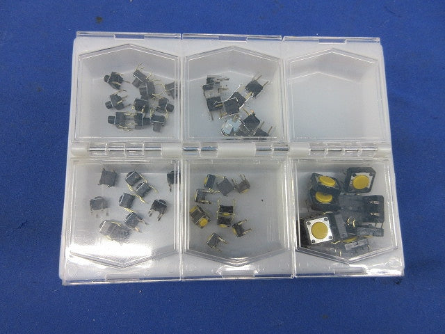 タクタイルスイッチセット(混在50個入)(ケース付) B3F他