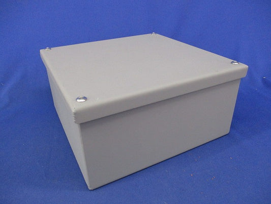 プルボックス 200×200×100 鉄製 かぶせ蓋(グレー) 型番不明