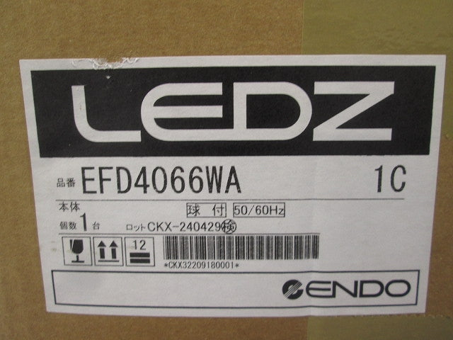 LED軒下用浅型ベースダウンライト 4000K 調光可 白色電源内蔵 ナチュラルホワイト EFD4066WA