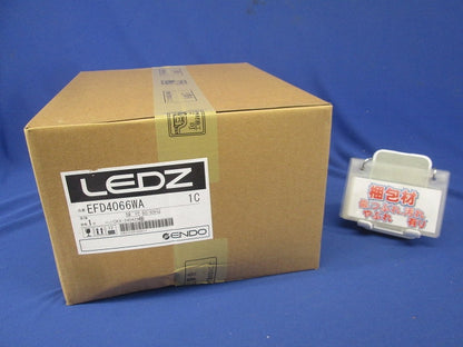 LED軒下用浅型ベースダウンライト 4000K 調光可 白色電源内蔵 ナチュラルホワイト EFD4066WA