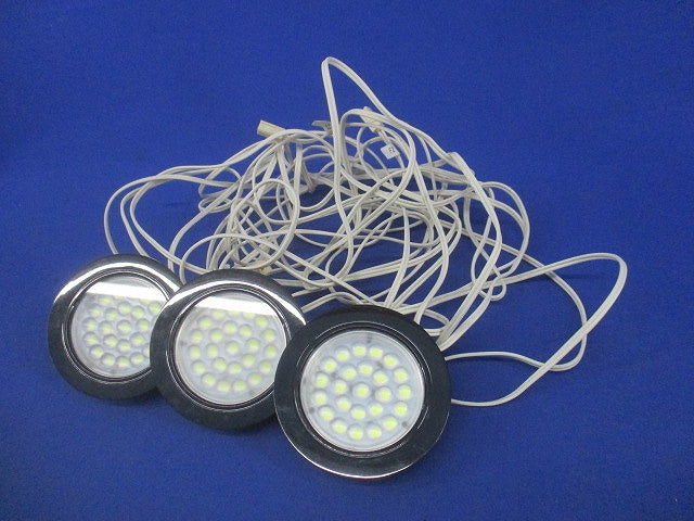 LEDダウンライト(3個入)(ブラック)(キズ・汚れ有) KB12-LED-BL/WW-1.6W