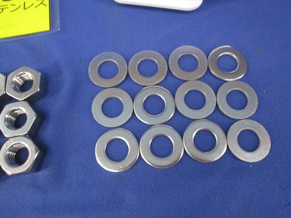 ボルト40mm ナット ワッシャーセット(1/2サイズ)(ステンレス)(混在27個入) 1/2