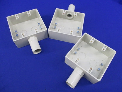 露出スイッチボックス(ベージュ)(3個入)汚れ有 PVR-22W