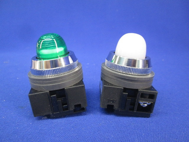 パイロットライト丸形(色混在2個入)(緑・白) APS122DNW他