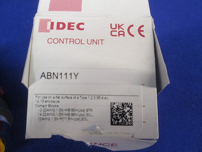 ボタンスイッチ(φ30 TWNシリーズ・黄色・モメンタリ形) ABN111Y