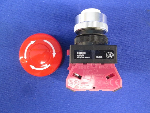 φ22 TWシリーズ 押ボタンスイッチ 中形プッシュロックターンリセット(箱違い) AVW311R