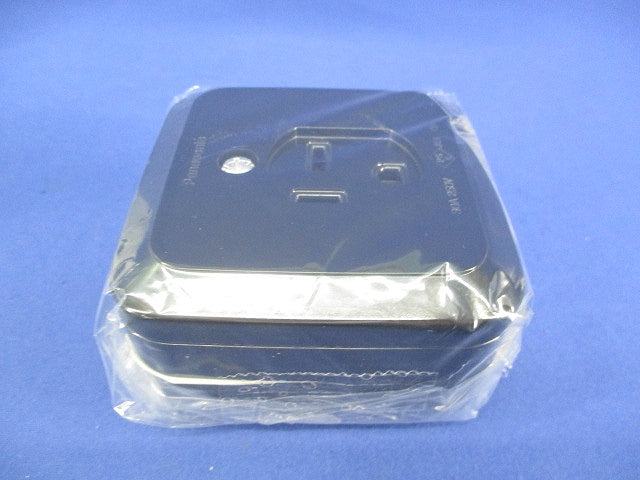 小型接地2P30A角型コンセント(2個入)黒 WK3730