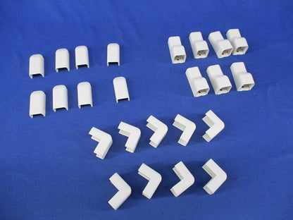 Eモール付属品セット(混在24個入)(ミルキーホワイト)(キズ・汚れ有) EMD-1他