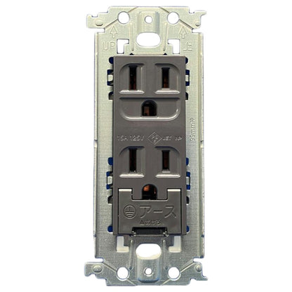アドバンス埋込アース付接地ダブルコンセント グレー 5個入 WTL11323H-05
