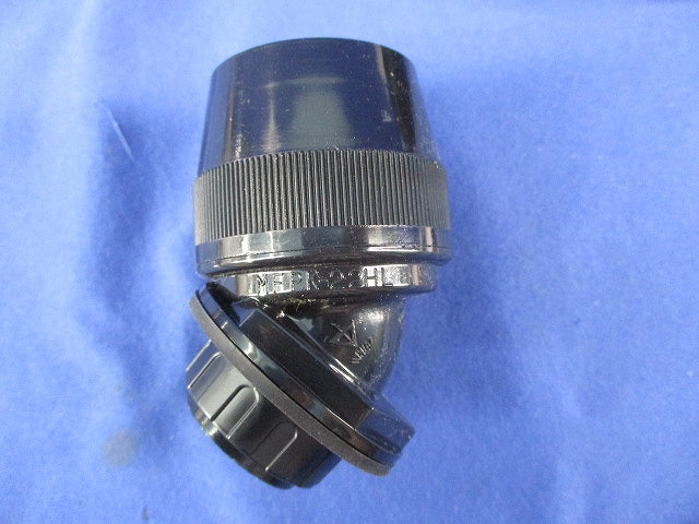 マシンフレキコネクタ45°曲がり 防水型(7個入)(黒) MFPK-22HLK