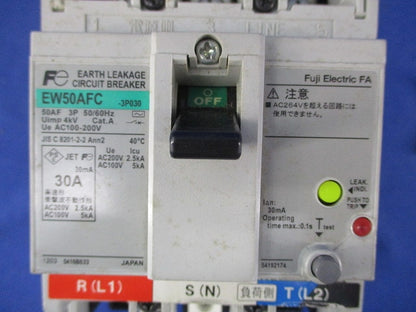 分電盤モジュール用漏電遮断器3P30A(プラグユニット付) EW50AFC-3P030