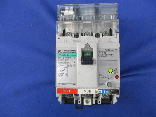 分電盤モジュール用漏電遮断器3P30A(プラグユニット付) EW50AFC-3P030