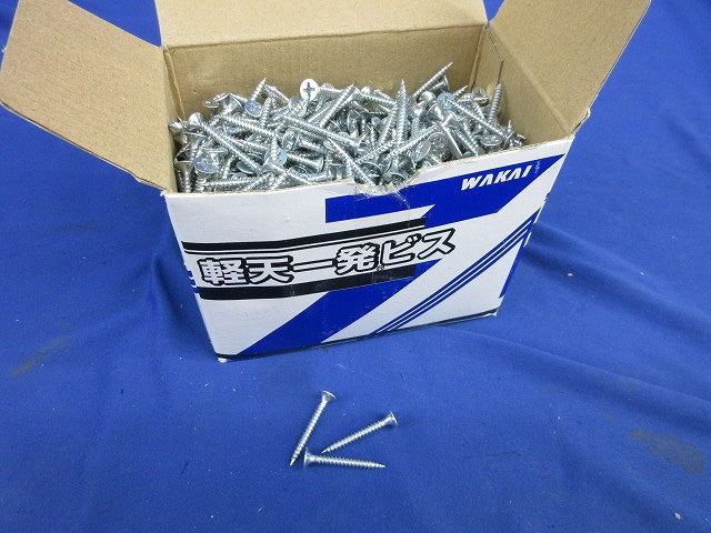 軽天一発ビス ラッパ(3.5×32mm・鉄製・ユニクロメッキ)(800本入) 713532L
