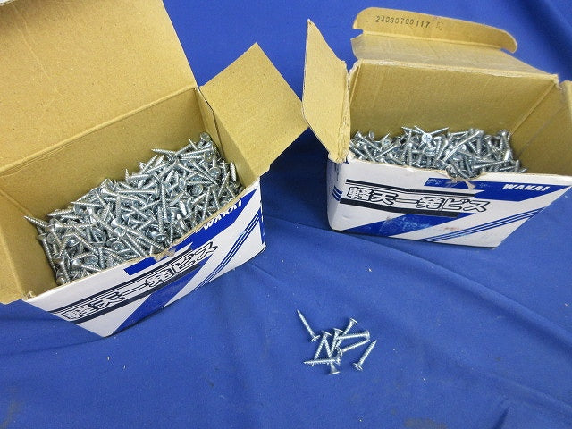 軽天一発ビス ラッパ(3.5×25mm・鉄製・ユニクロメッキ)(1000本以上入) 713525L