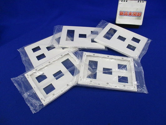コンセントプレート6コ用(5枚入)(ホワイト)(新品未開封) WTF8076