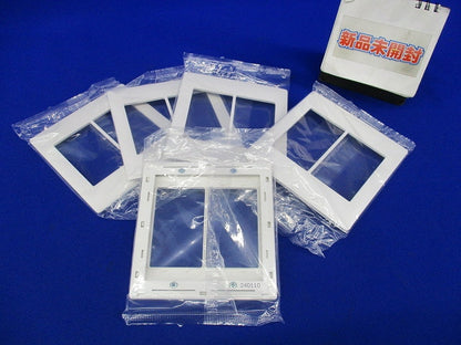 スイッチプレート2連用(5枚入)(マットホワイト)(新品未開封) WTA7102K