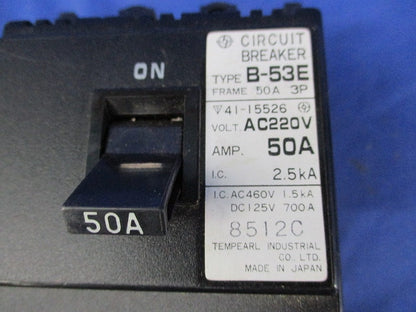 配線用遮断器3P3E50A(傷・汚れ有) B-53E