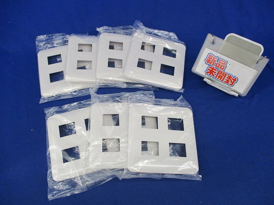 コンセントプレート4コ用(7枚入)(ホワイト)(新品未開封) WTF7004