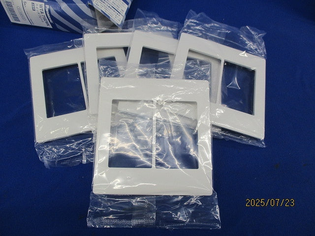 スイッチプレート2連用(5枚入)(マットホワイト) WTA7102K