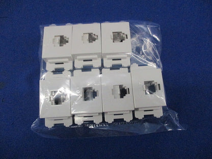 埋込テレホンモジュラジャック6極2心(7個入)(ホワイト) WNT15629W