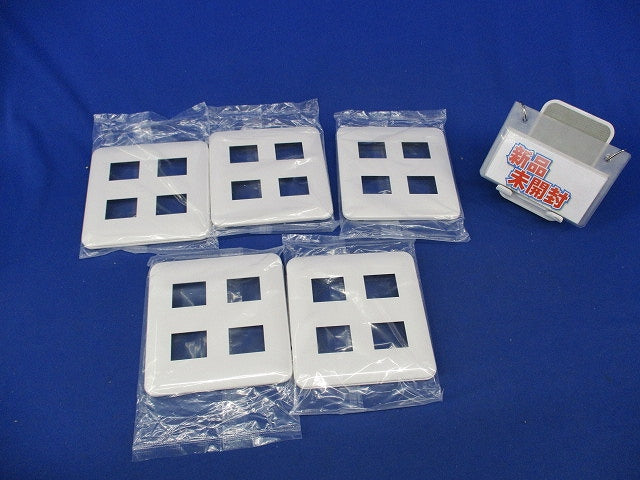 コンセントプレート4コ用(5枚入)(ホワイト)(新品未開封) WTF7004