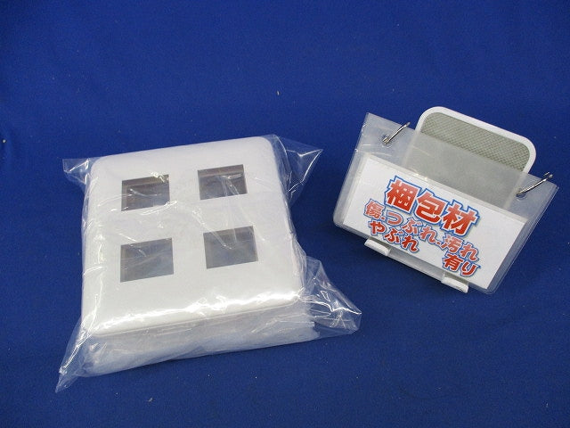 コンセントプレート4コ用(5枚入)(ホワイト)(新品未開封) WTF7004