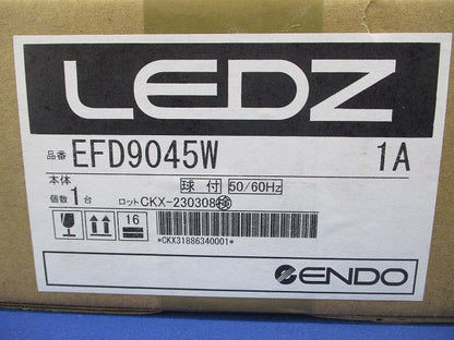 LED浅型ベースダウンライト(高気密SB形)3500K 白 φ100 電源内蔵 無線調光 拡散 EFD9045W