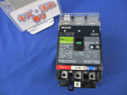 漏電ブレーカ3P3E4.2A(キズ・汚れ有) GE53C50AFF30