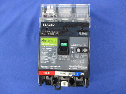 漏電ブレーカ3P3E4.2A(キズ・汚れ有) GE53C50AFF30