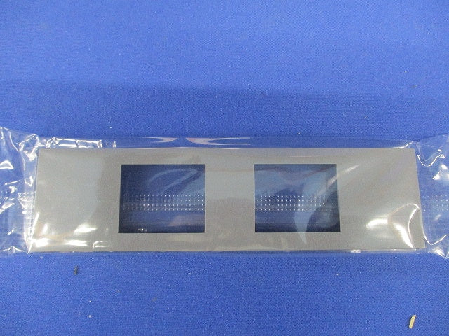 家具・機器用プレート(什器用)2口タイプ(10個入)(グレー)(新品未開封) NKPN-2UP