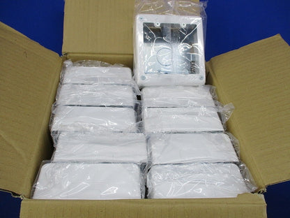 メタルモール2コ用スイッチボックス深型(10個入)(袋に破れ有) DZB272W