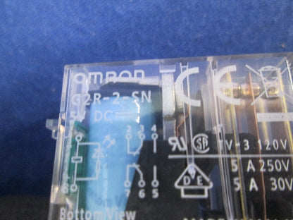 ミニパワーリレーソケットセット(2セット入)(キズ・汚れ有) G2R-2-SN+P2RF-08
