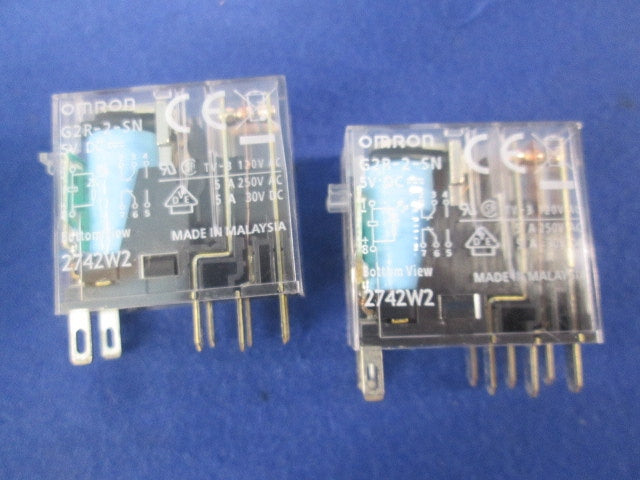 ミニパワーリレーソケットセット(2セット入)(キズ・汚れ有) G2R-2-SN+P2RF-08