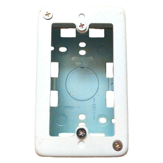 メタルモール 1コ用スイッチボックス 深型 A型･B型共用 ホワイト DZB271KW