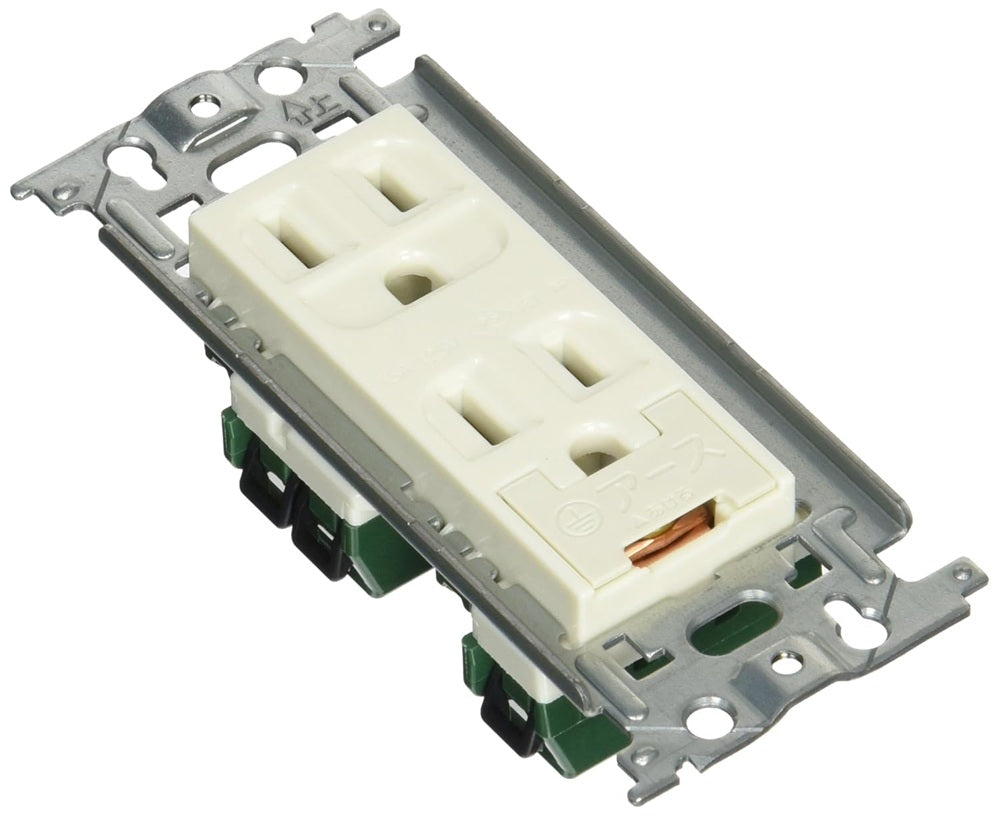 フルカラー埋込アースターミナル付接地ダブルコンセント WN11329