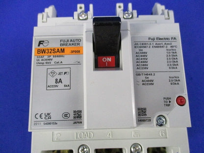 電動機保護用配線用遮断器3P8A BW32SAM-3P008
