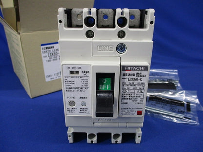 漏電遮断器 100・200・500ｍA AC100-440V EXK60-C3P50A