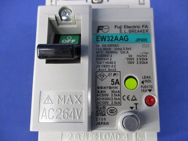 一般配線用漏電遮断器2P5A EW32AAG-2P005