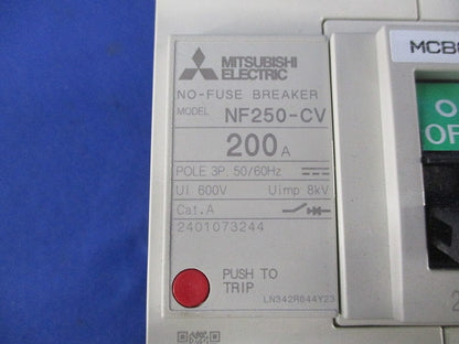 ノーヒューズブレーカ 3P200A NF250-CV