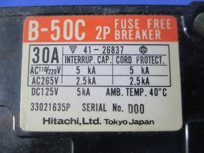 ヒューズフリーブレーカ2P30A B-50C