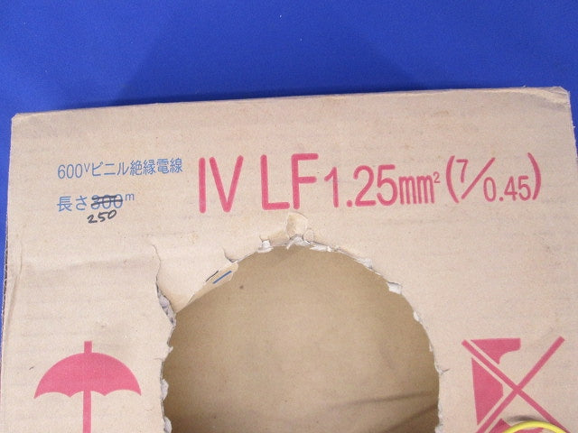 600Vビニル絶縁電線300m(黄) IVLF1.25mm2