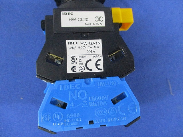 照光押ボタンスイッチ HWシリーズ φ22 角平/オルタネイト形 ピュアホワイト HW2L-A120Q4PW