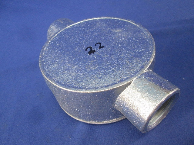 アウトレットボックス(丸型2方出)2個入(亜鉛) 22