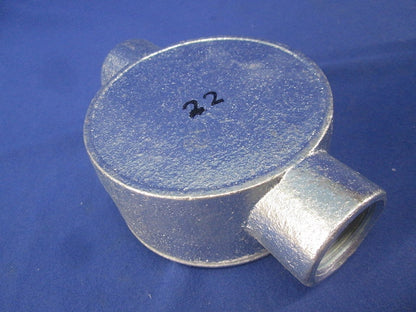 アウトレットボックス(丸型2方出)2個入(亜鉛) 22