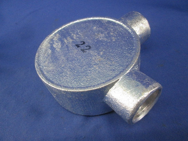 アウトレットボックス(丸型2方出)2個入(亜鉛) 22