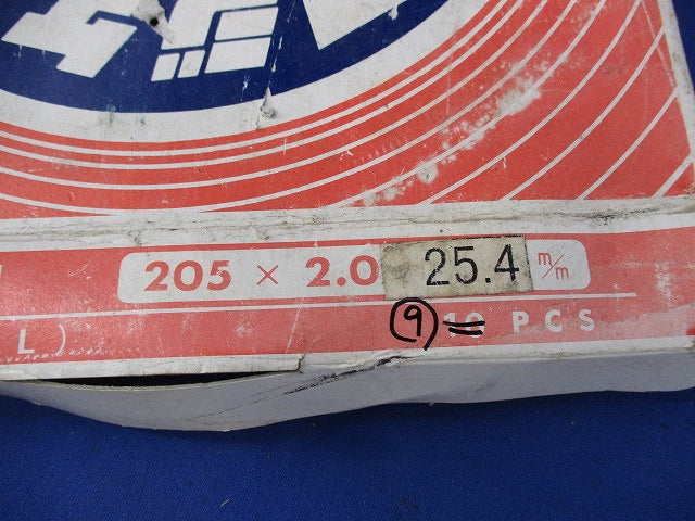 安全切断砥石 REINF ORCED CUT-OFF WHEEL(9枚入)(箱違い) B.F205mm