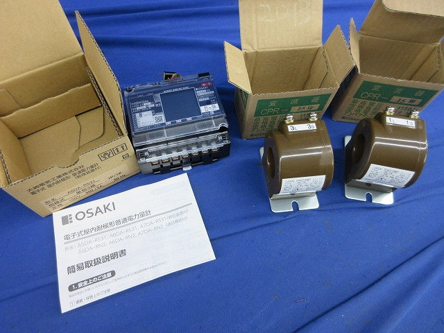 普通電力量計 交流単相3線式100V120A50Hz ＋変成器 A6DA-RS31形+CPR-15W