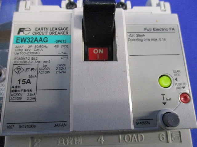 漏電遮断器3P15A EW32AAG