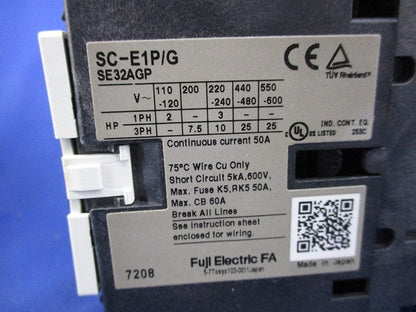 標準形電磁接触器 SC-E1P/G