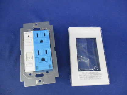 プレトラックコンセント(樹脂プレート・簡易耐火枠付) PTC-BA15WE-W